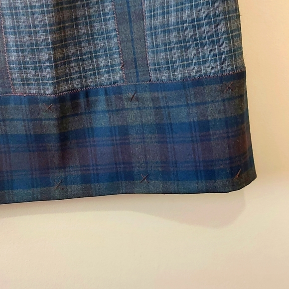 Peruvian Connection Wool Blend Mixed Plaid Skirt - Picture 2 of 10